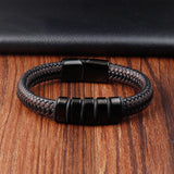 Small Accessories Stainless Steel Men's Leather Bracelet Gift