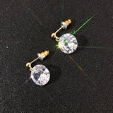CZ Stud Earrings Rose Round Heart Crystal Wedding Jewelry