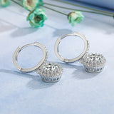 Silver Dazzling Wedding Female Earrings Fine Jewelry