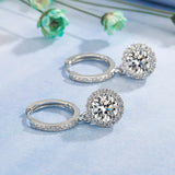 Silver Dazzling Wedding Female Earrings Fine Jewelry