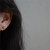 Olive Green Evil Eye Zircon Stud Earrings 925 Silver