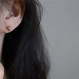Olive Green Evil Eye Zircon Stud Earrings 925 Silver