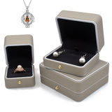 PU Leather Jewelry Packaging Box Portable Earring Holder