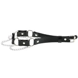 PU Leather Ring Chain Collar Fashionable Belt Buckle Collar Punk Sexy