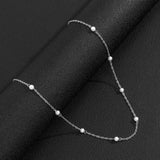 Pearl Beads Short Choker Necklace for Men