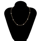 Pearl Beads Short Choker Necklace for Men