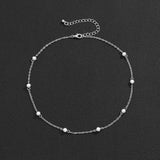 Pearl Beads Short Choker Necklace for Men