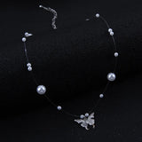 Butterfly Pendant Clavicle Chain Necklace