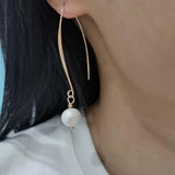 Freshwater Pearl Dangle Earrings 14K Filled Hand Classic Earrings