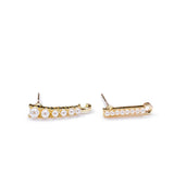 Pearl Rhinestone Resin Plastic Stud Earring - DIY Material