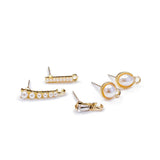Pearl Rhinestone Resin Plastic Stud Earring - DIY Material