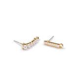 Pearl Rhinestone Resin Plastic Stud Earring - DIY Material