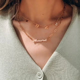 Personalized Name Necklaces Stainless Steel Charm Jewelry