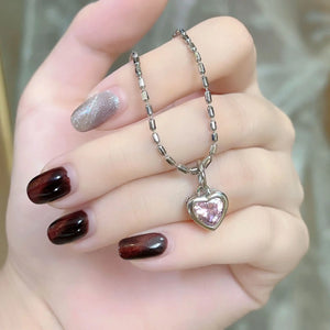 Pink Love 3-Piece Necklace Ring Bracelet Set for Women