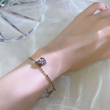 Pink Love 3-Piece Necklace Ring Bracelet Set for Women