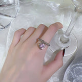 Pink Love 3-Piece Necklace Ring Bracelet Set for Women