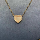 Sweet Pink Heart Pendant Necklace Women Jewelry Gift Zk30