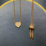 Sweet Pink Heart Pendant Necklace Women Jewelry Gift Zk30