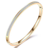 Stainless Steel Crystal Bangle Bracelet