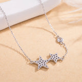925 Silver Bracelet Girl Star Pendant Solid Silver Chain Women's Glamour Jewelry