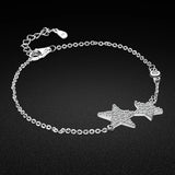 925 Silver Bracelet Girl Star Pendant Solid Silver Chain Women's Glamour Jewelry