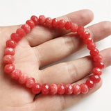 Vintage Faceted Light Red Ruby Bracelet