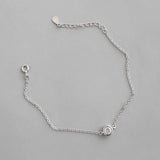 925 Sterling Silver Bracelet Crystal Bangle for Women