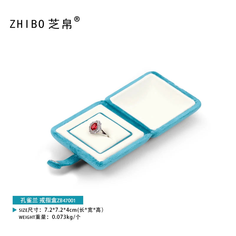 Red Double Open Marriage Jewelry Box - Wedding Ring Pendant Box