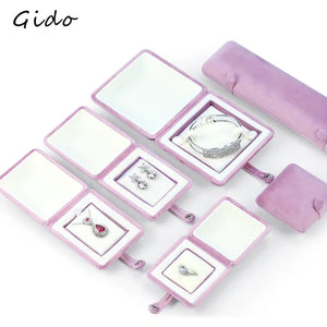 Red Double Open Marriage Jewelry Box - Wedding Ring Pendant Box