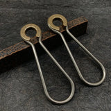 Brass Horseshoe Keychain 304 Stainless Steel Pure Copper Key Ring