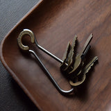 Brass Horseshoe Keychain 304 Stainless Steel Pure Copper Key Ring