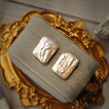 925 Sterling Silver Freshwater Pearl Earrings Retro Style Jewelry 14-19mm