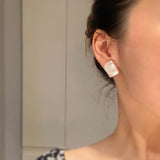 925 Sterling Silver Freshwater Pearl Earrings Retro Style Jewelry 14-19mm