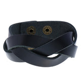 Retro Twist Leather Bracelets Punk Multicolor Wrap Cuff Bangle