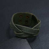 Retro Twist Leather Bracelets Punk Multicolor Wrap Cuff Bangle