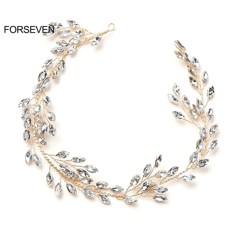 Rhinestone Bridal Headband Wedding Hair Vines Jewelry