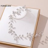 Sparkly Rhinestone Leaf Headband for Women and Girls