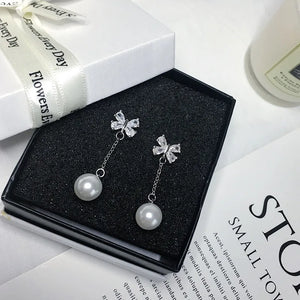 925 Silver Ball Ethnic Pearl Earrings for Women