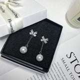 925 Silver Ball Ethnic Pearl Earrings for Women