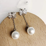 925 Silver Ball Ethnic Pearl Earrings for Women