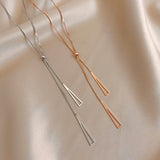 Rose Colour Titanium Steel Necklace For Women