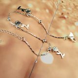 925 Silver Roses Pendant Anklets Women Foot Jewelry Gift