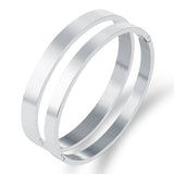 Stainless Steel Round Bangles Charm Bracelets Jewelry For Wedding