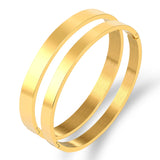 Stainless Steel Round Bangles Charm Bracelets Jewelry For Wedding
