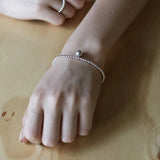 925 Sterling Silver Round Bead Ankle Bracelet for Women