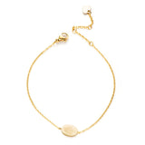 Geometric Charm Bracelets for Women Plated with Leaf Sun Flower Pattern