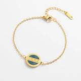 Golden Round Pendant Wristbands Gift