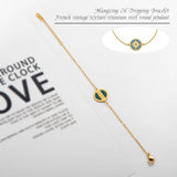 Golden Round Pendant Wristbands Gift