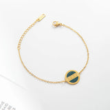 Golden Round Pendant Wristbands Gift