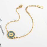 Golden Round Pendant Wristbands Gift